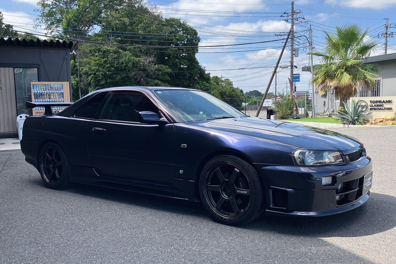 日産 スカイラインクーペ ER34 スカイライン 25GTターボ・純正５速MT・純正ダークブルーパール-BP9-・ニスモフロントバンパー