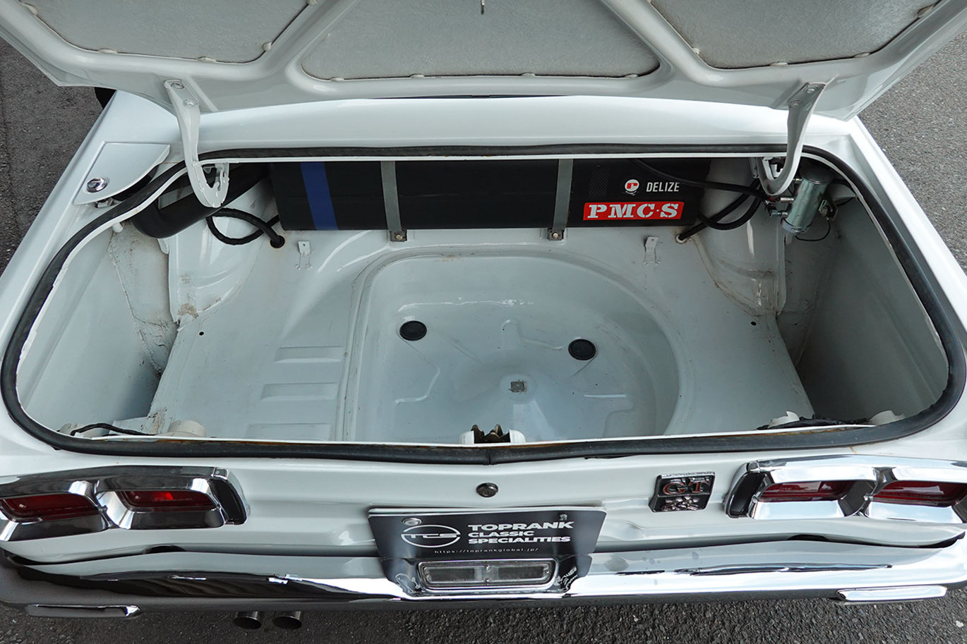 日産 スカイラインクーペ KGC10 スカイライン　2000GT、L28改３リッター・ハヤシレーシングアルミ・リアブレーキディスクブレーキ化公認
