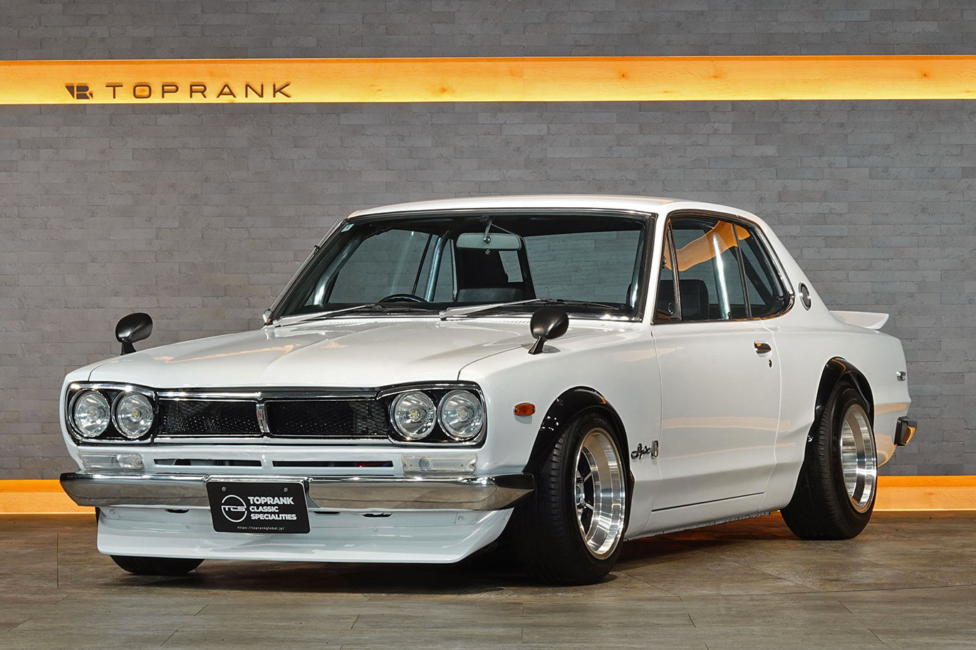 日産 スカイラインクーペ KGC10 スカイライン　2000GT、L28改３リッター・ハヤシレーシングアルミ・リアブレーキディスクブレーキ化公認