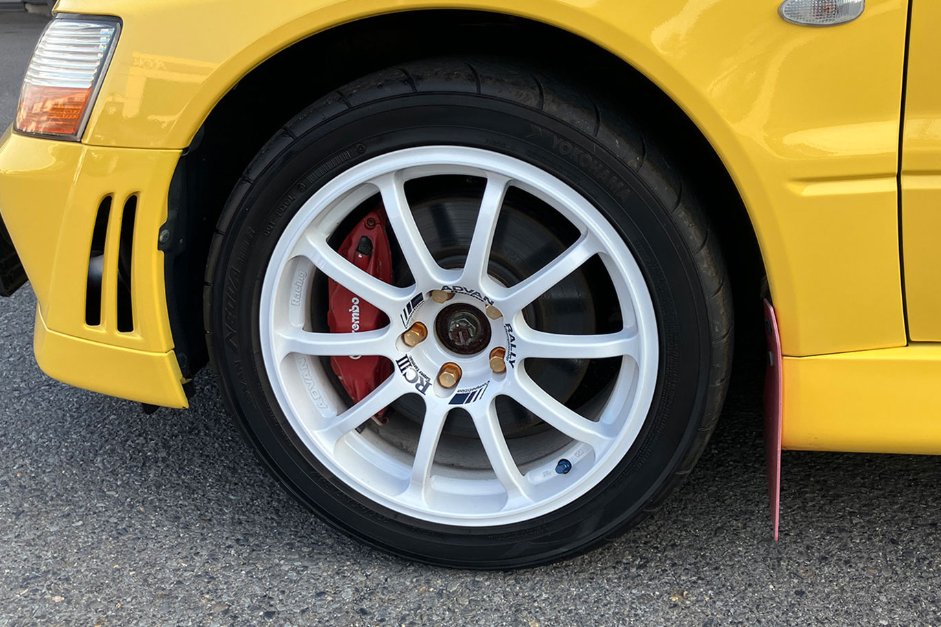 三菱 ランサーエボリューション Lancer GSR Evolution VII・ONE OWNER・ADVAN Racing RCIII 17 インチ・Ralliart マッドフラップ