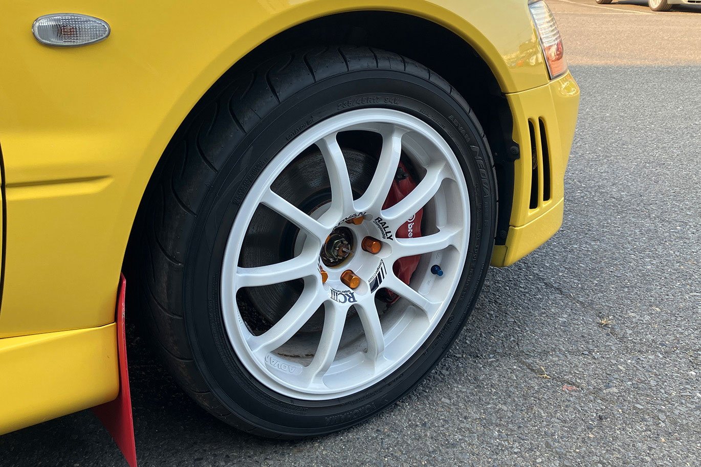 三菱 ランサーエボリューション Lancer GSR Evolution VII・ONE OWNER・ADVAN Racing RCIII 17 インチ・Ralliart マッドフラップ