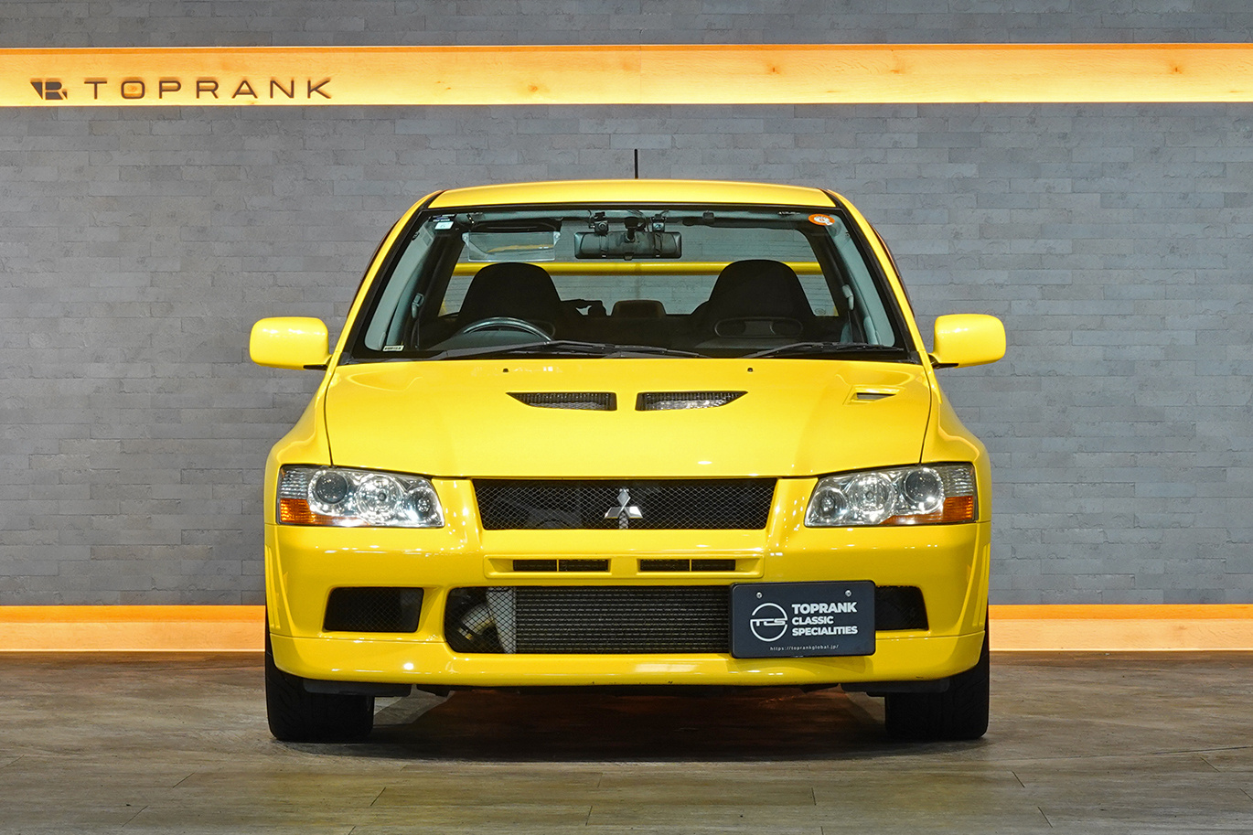 三菱 ランサーエボリューション Lancer GSR Evolution VII ワンオーナー・ADVAN Racing RCIII 17 インチ・Ralliart マッドフラップ純正ダンデライオンイエロー・4G63ターボエンジン・５速MT