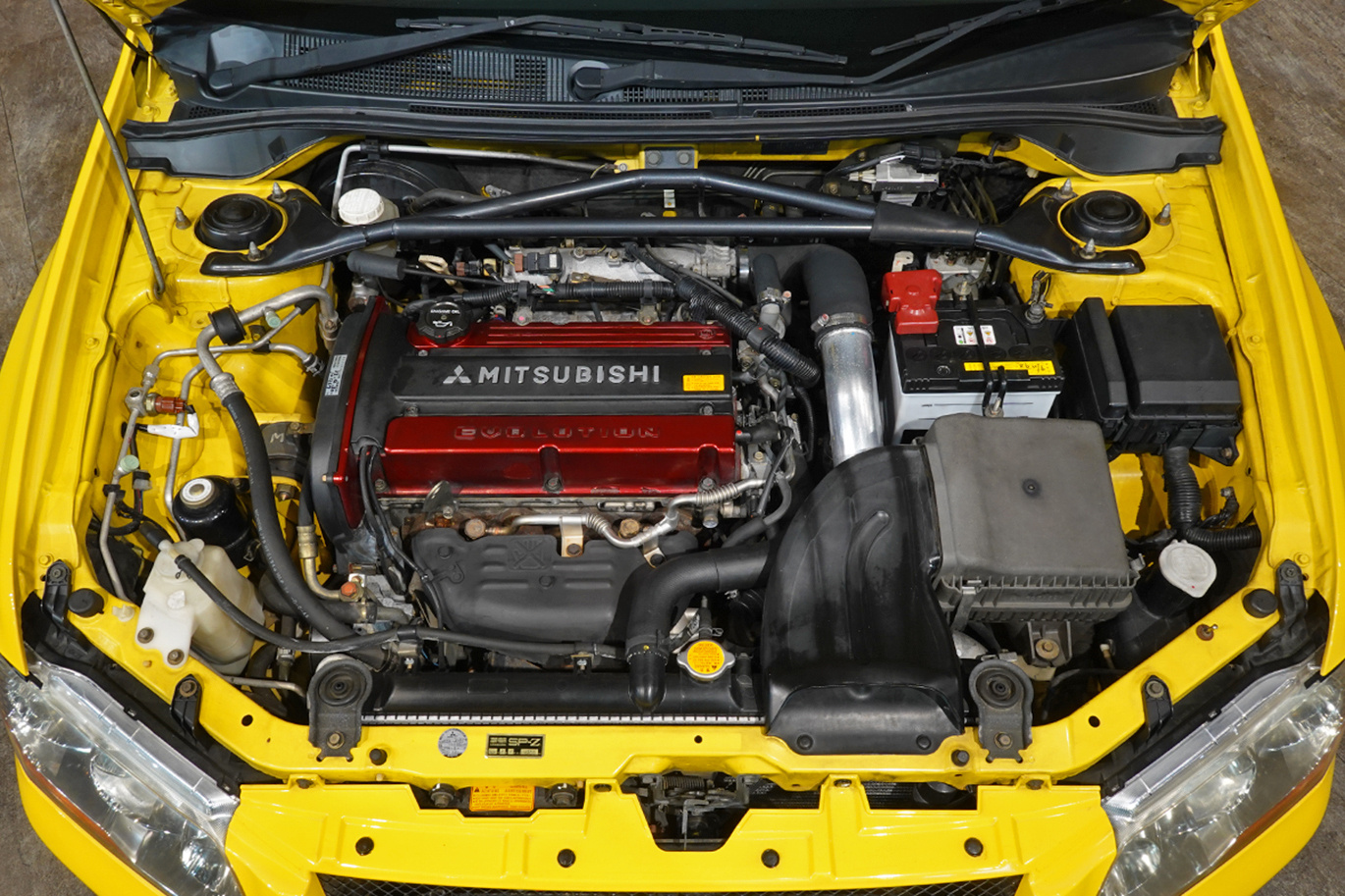 三菱 ランサーエボリューション Lancer GSR Evolution VII ワンオーナー・ADVAN Racing RCIII 17 インチ・Ralliart マッドフラップ純正ダンデライオンイエロー・4G63ターボエンジン・５速MT