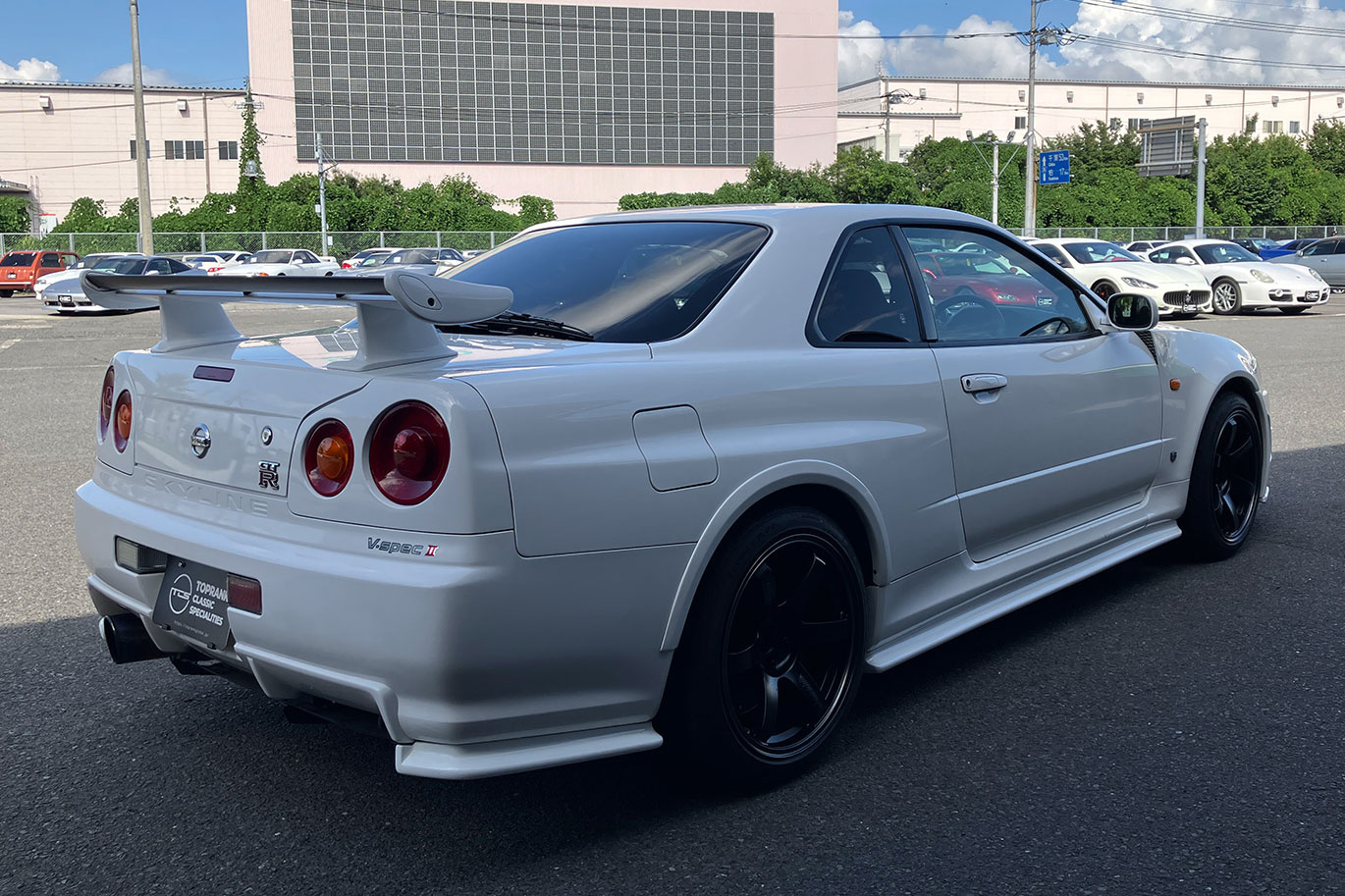 日産 スカイラインGT-R R34 BNR34 SKYLINE GT-R  V-SPEC II・新品RAYS Volk Racing TE37 Black Shadow LTD.・R35ブレーキキャリパー