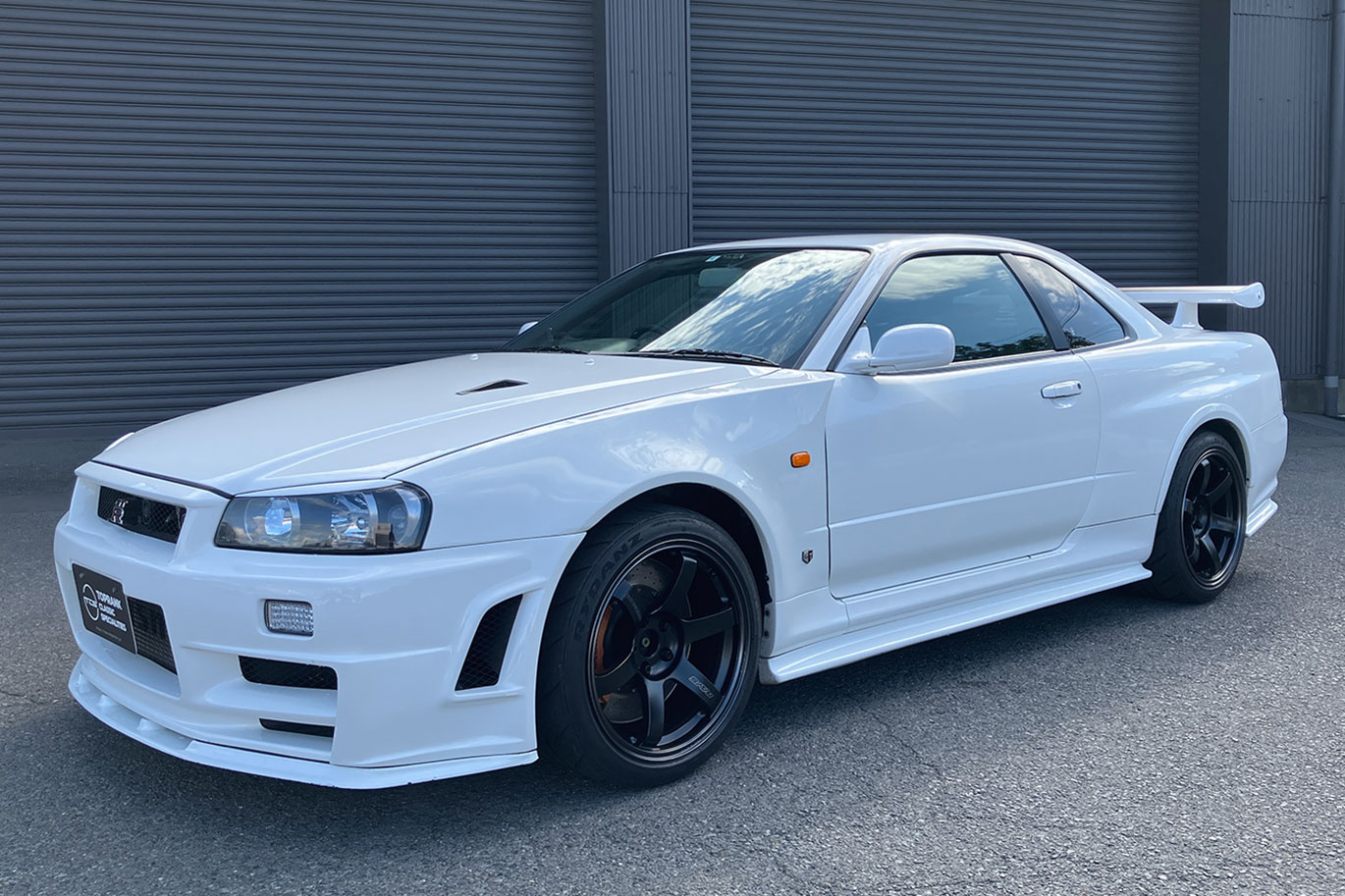 日産 スカイラインGT-R R34 BNR34 SKYLINE GT-R  V-SPEC II・新品RAYS Volk Racing TE37 Black Shadow LTD.・R35ブレーキキャリパー