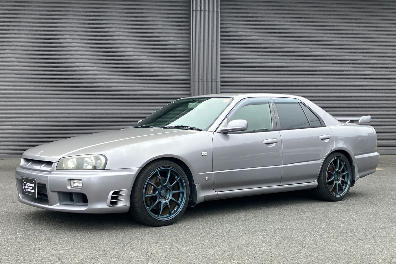 日産 スカイライン ER34 スカイライン 25GT-X ターボ レイズZE40鍛造１８インチアルミ・ブリッドユーロスターシート・モモステアリング