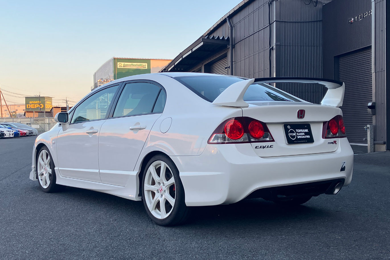 ホンダ シビック FD2 シビック タイプR 無限フロントスポーツグリル・フロントアンダースポイラー・HKSハイパーマックスS車高調